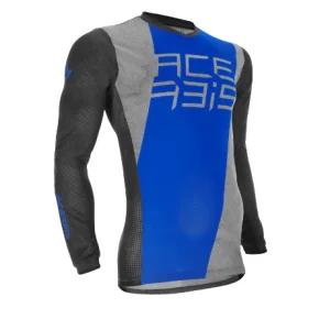 Jersey acerbis mx j-track one azul/gris enduro, cross
