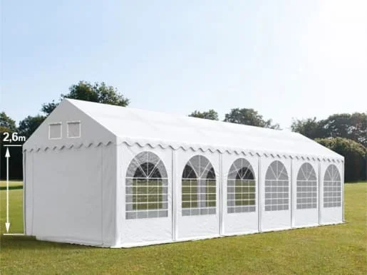 Carpa 3X12 MAX PVC 800 2.6 Blanca con ventanas