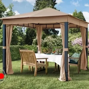 Cenador Sunset Premium, 3x3m, capuchino