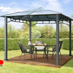 Cenador techo fijo Sunset Deluxe, 3x3m