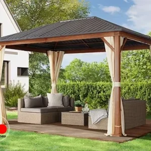 Cenador Forest Superior, 3x4m, óptica roble, champán