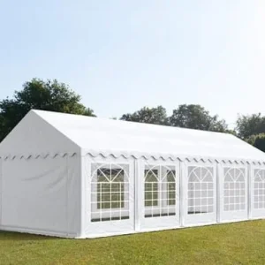 Carpa 4X10 ECO PVC 700 Blanca con ventanas