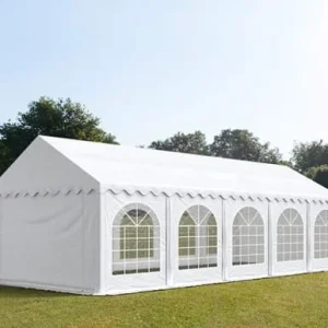 Carpa 4X10 PLUS PVC 750 IGNIFUGA Blanca con ventanas