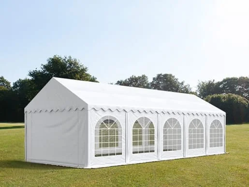 Carpa 4X10 PLUS PVC 750 IGNIFUGA Blanca con ventanas