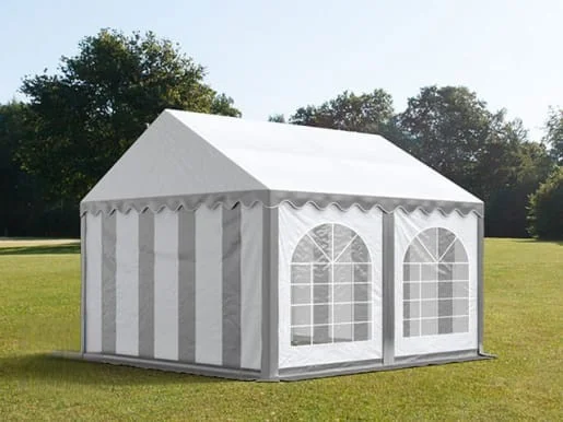 Carpa 4X4 PLUS PVC 750 Blanca-Gris con ventanas - Imagen 2