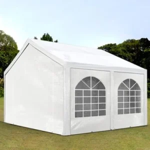 Carpa 4X5 BASICA PE 450 Blanca con ventanas