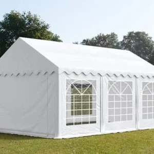 Carpa 4X6 BASICA PE 450 Blanca con ventanas en OFERTA