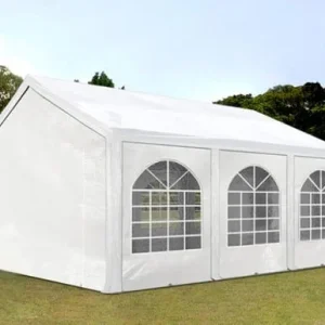 Carpa 4X6 BASICA PE 350 Blanca con ventanas