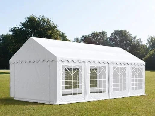 Carpa 4X8 BASICA PE 450 Blanca con ventanas en OFERTA