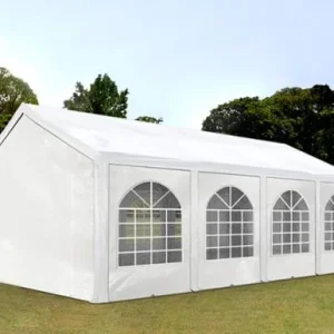 Carpa 4X8 BASICA PE 450 Blanca con ventanas