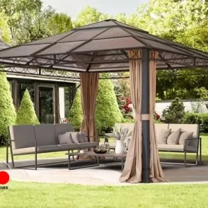 Cenador Hardtop Rendezvous cappuccino, 4x4m