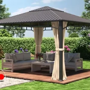 Cenador Hardtop Sunset Superior champán, 4x4m