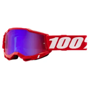 Goggle 100% accuri 2 rojo lente rojo con azul