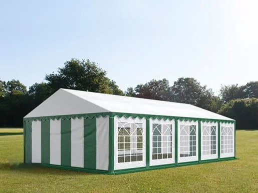 Carpa 5X10 ECO PVC 700 Blanca-Verde con ventanas - Imagen 2