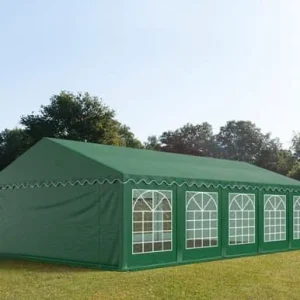 Carpa 5X10 ECO PVC 700 Verde con ventanas