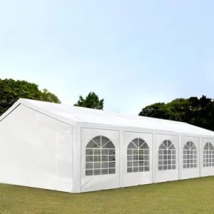 Carpa 5X12 BASICA PE 450 Blanca con ventanas