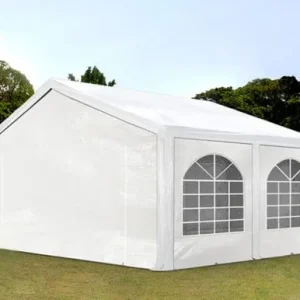Carpa 5X5 BASICA PE 450 Blanca con ventanas