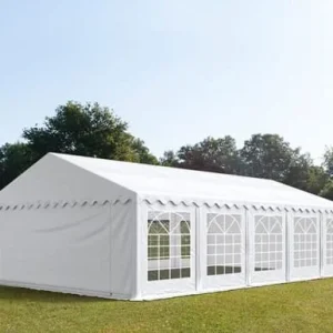 Carpa 6X10 ECO PVC 700 IGNIFUGA Blanca con ventanas