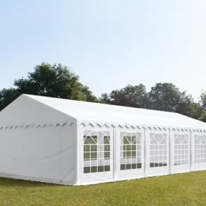 Carpa 6X12 BASICA PE 450 Blanca con ventanas en OFERTA