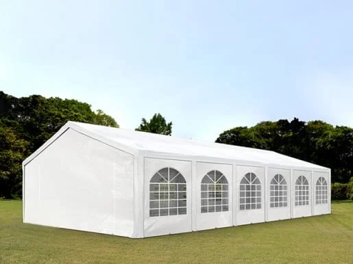 Carpa 6X12 BASICA PE 450 Blanca con ventanas - Imagen 2