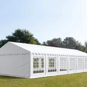 Carpa 6X14 ECO PVC 700 Blanca con ventanas