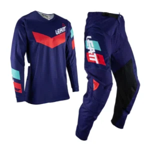 Kit jersey y pantalon leatt ride 3.5 azul moto