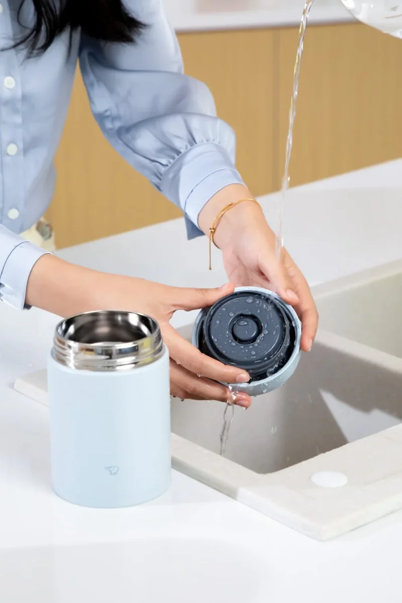 Tarros aislados de comida en acero inoxidable Zojirushi SW-KAH75 Color Ice Gray - Imagen 9