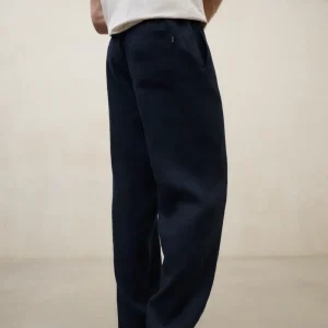 PANTALONES DE LINO ETHIWIN AZUL MARINO