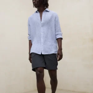 CAMISA ALFREDO DE LINO A RAYAS AZUL MARINO