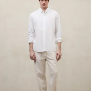 CAMISA ANTEJO DE POPELÍN BLANCA