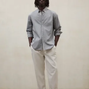 CAMISA ANTEJO DE POPELÍN GRIS OSCURO