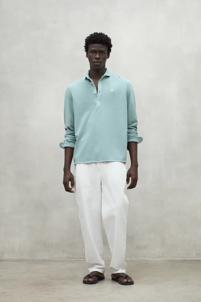 CAMISA POL PIQUE VERDE - Imagen 3