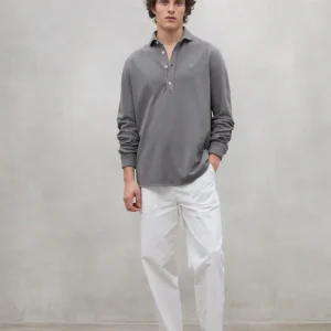 CAMISA POL PIQUE GRIS OSCURO
