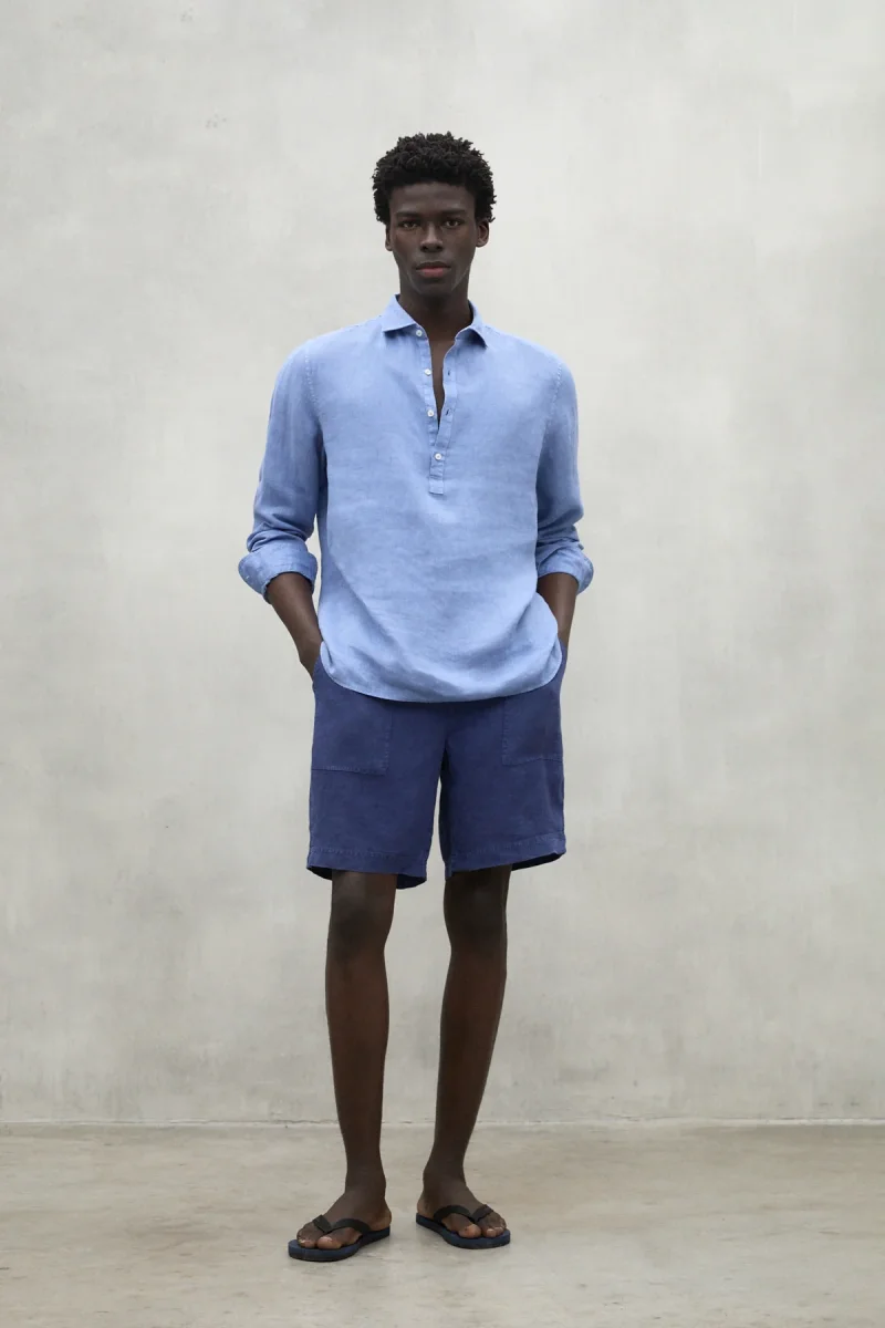 CAMISA POLINO AZUL - Imagen 2