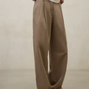 PANTALONES DE LINO MIEL BEIGE