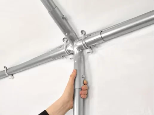 Carpa 6X12 BASICA PE 450 Blanca-Gris con ventanas - Imagen 8