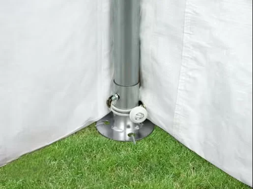 Carpa 6X12 BASICA PE 450 Blanca-Gris con ventanas - Imagen 9