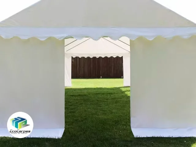 Carpa 4X6 ECO PVC 700 Blanca con ventanas - Imagen 9