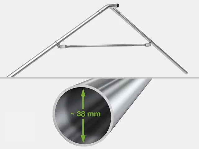 Carpa 4X10 PLUS PVC 750 IGNIFUGA Blanca con ventanas - Imagen 4